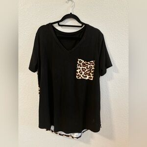 Leopard T Shirt Size 2XL Plus Size Women’s Clothing